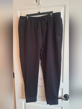Men's Black Elastic Waist Jogger Sweatpants